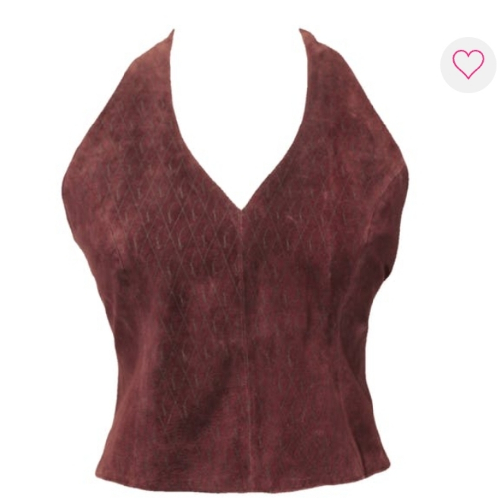 Wilsons Leather Venus Williams Suede Leather Halter Top
